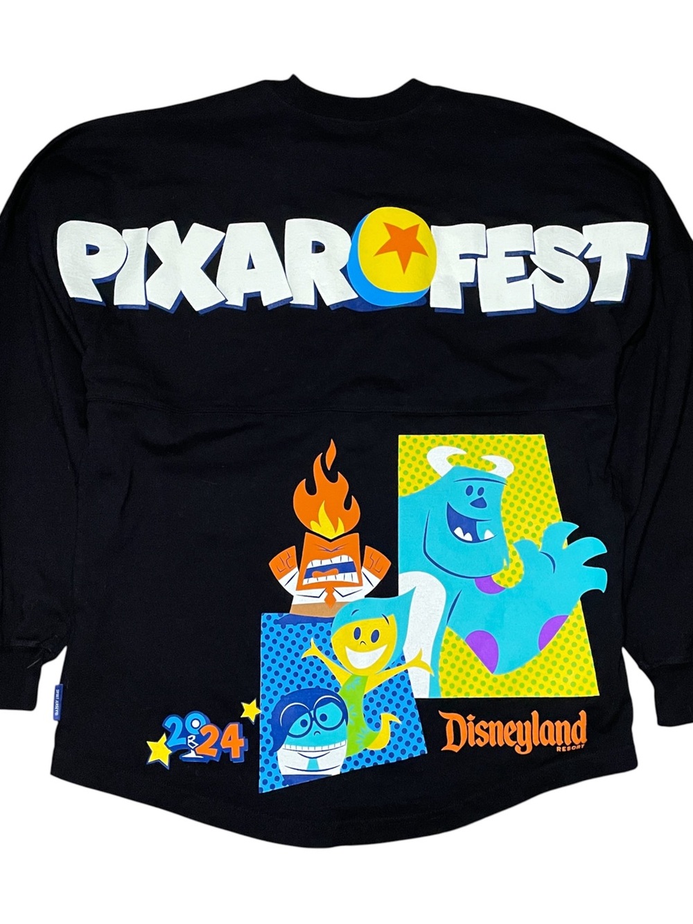 Disneyland Pixar Fest 2024 Spirit Jersey Adult XS Black Disneyland Resort NWOT
